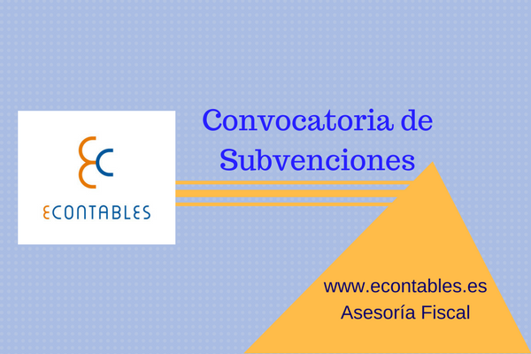 Convocatorias de Subvenciones (del 16 de septiembre al 15 de octubre)