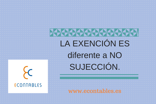 Diferencias entre no sujeto, exento y deducción fiscal.