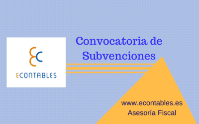 Convocatorias de Subvenciones (Del 16 de agosto al 15 de septiembre)